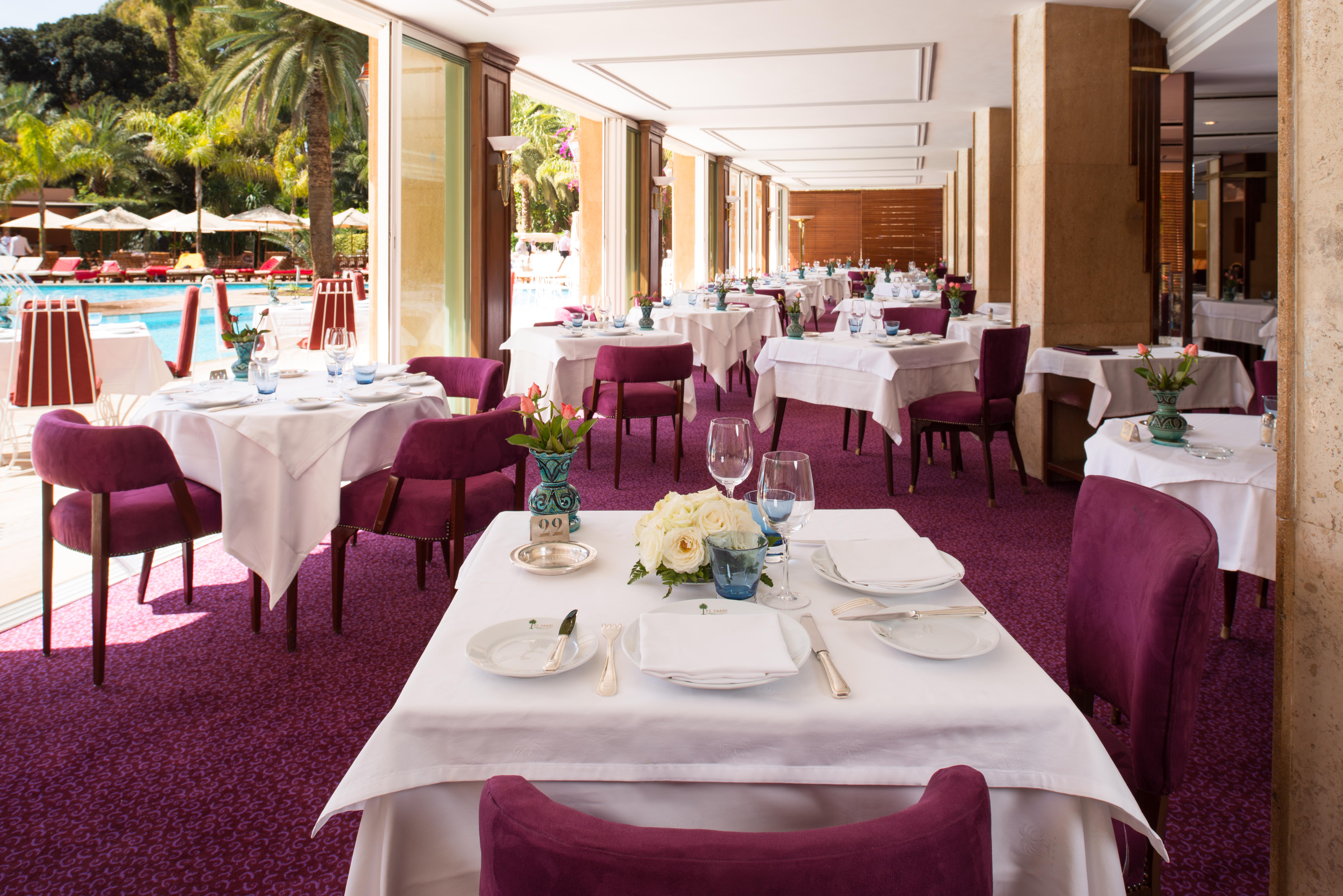 Es Saadi Marrakech Resort - Hotel Marakeş Dış mekan fotoğraf The Poolside Restaurant